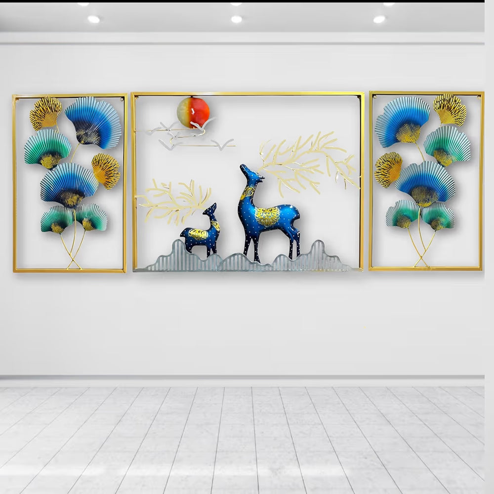 Artyfer Multicolored Deer Wall Art