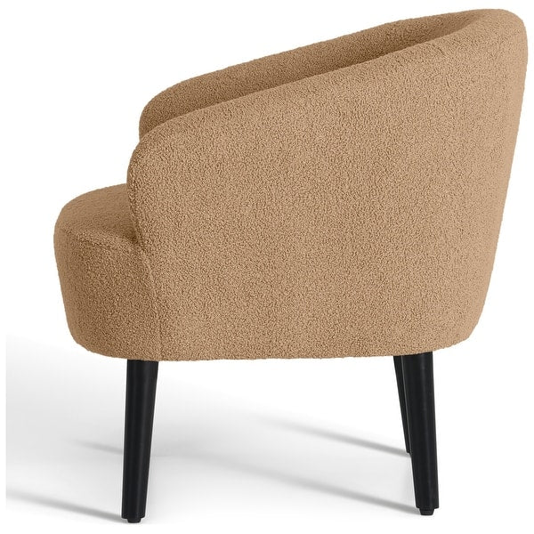 Artyfer Upholstered Faux Shearling Barrel Chair - (Set of 2)