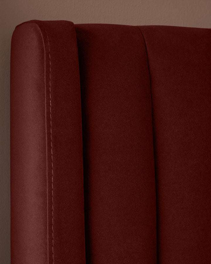 Artyfer toffee red velvet super king size ottoman storage bed