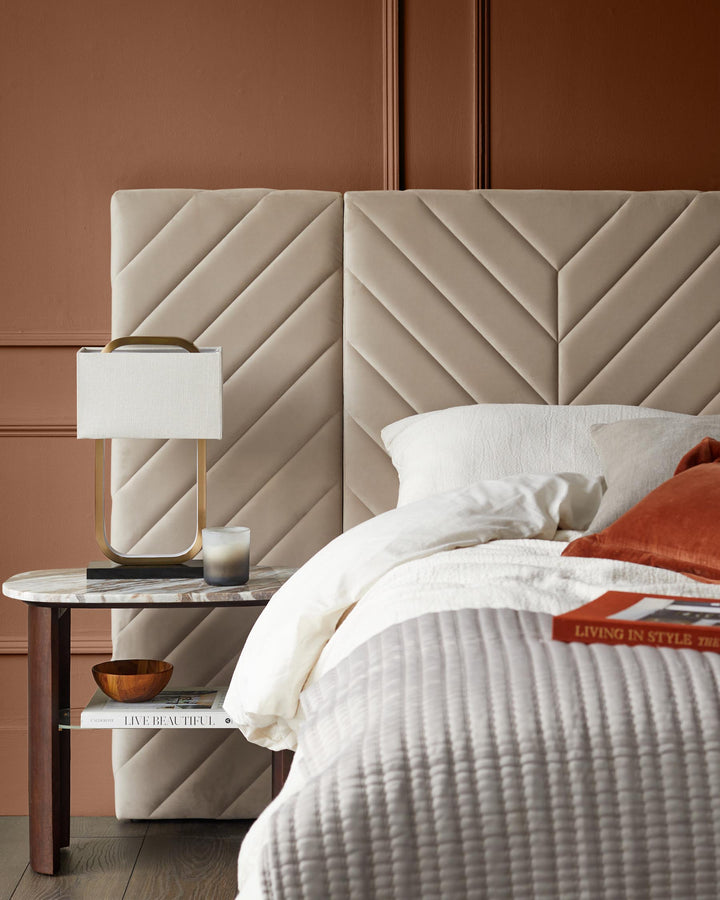 Artyfer Luxe Champagne Velvet King Size Ottoman Storage Bed