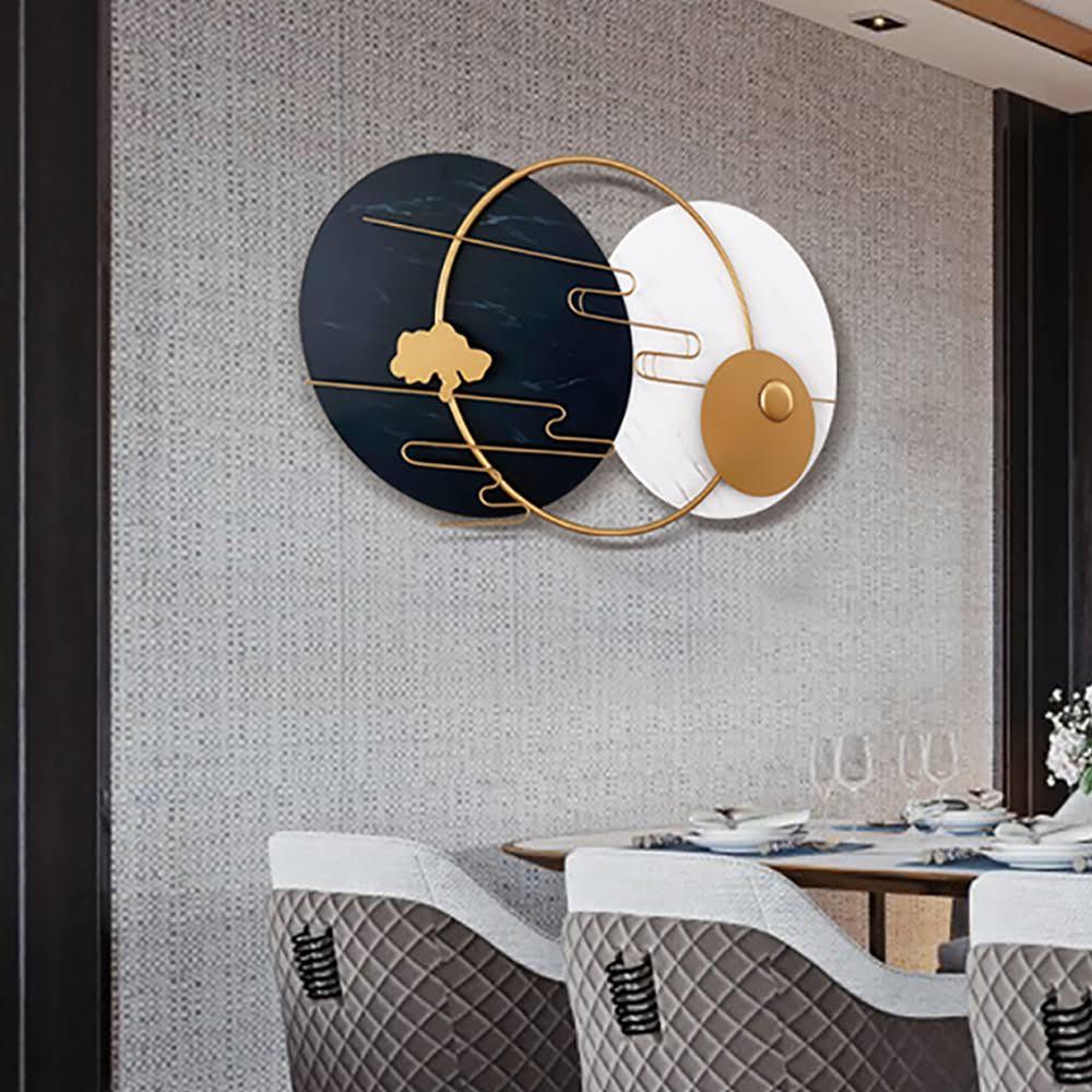 DOUBLE MARBLE SHADE WALL ART