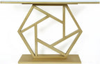 Contemporary Iron Console with Stylish Geometric Form