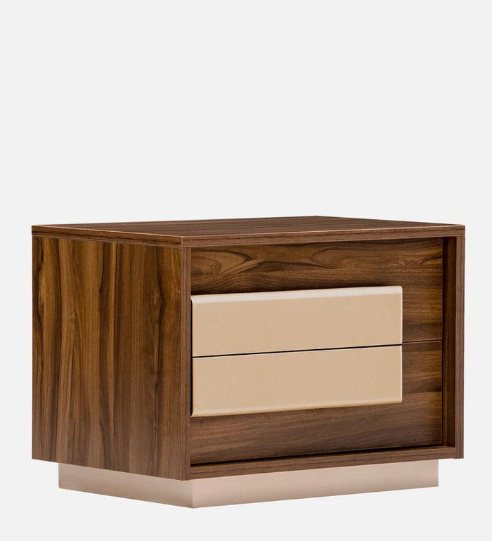 Bed Side Table in Brown, Beige Colour