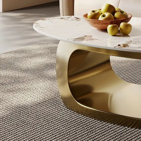 Marble Top Centre Coffee Table in Golden PVD Coating