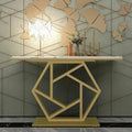 Contemporary Iron Console with Stylish Geometric Form