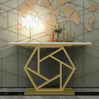 Contemporary Iron Console with Stylish Geometric Form