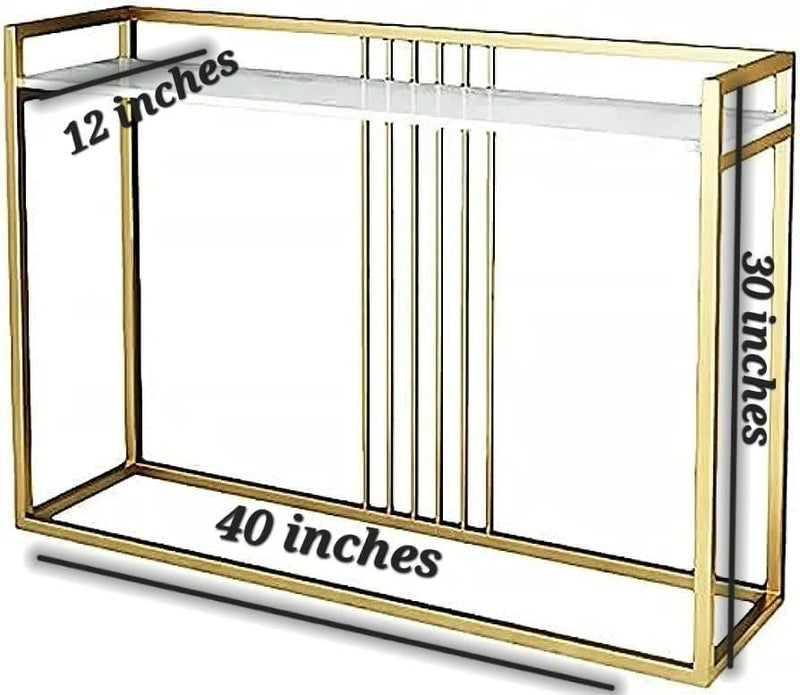 Carvel Cross Console Stainless Steel Table