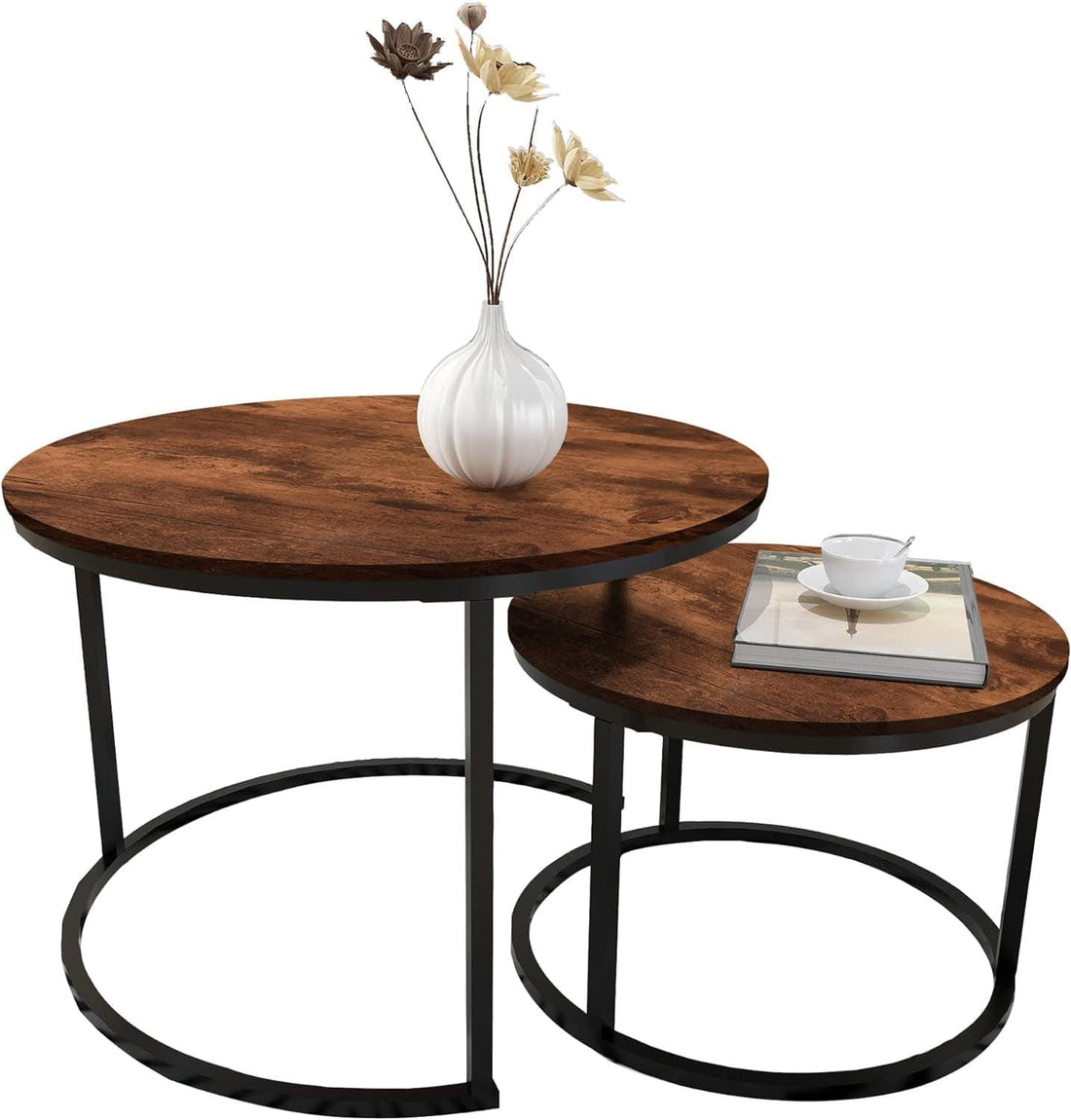 Round Nesting Coffee Table Modern