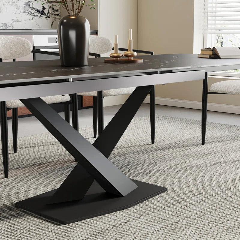 Artyfer Extendable Sintered Stone Dining Table with 8 Chairs