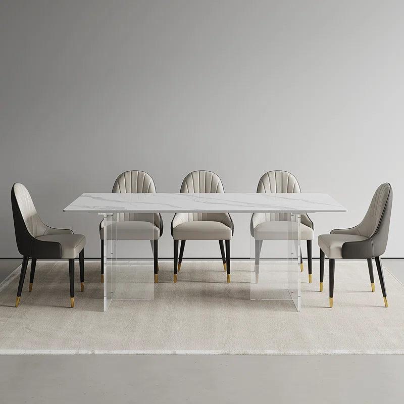 Artyfer Marble Top Pedestal Dining Set