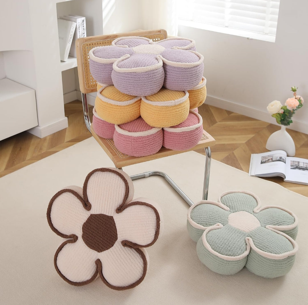 Flower Pillow Fluffy Soft Decorative Throw Pillow