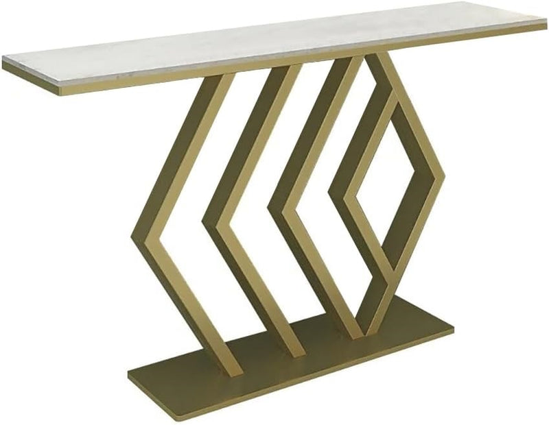 Modern Iron Console Table with Artful Symmetry