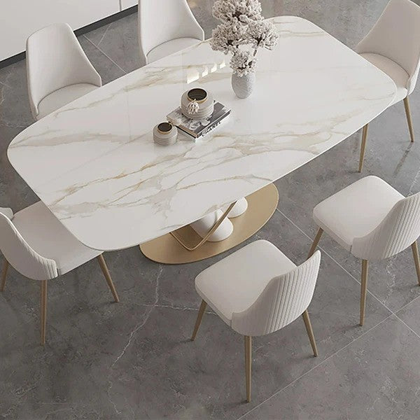 The Modernist Metal Dining Table With chairs