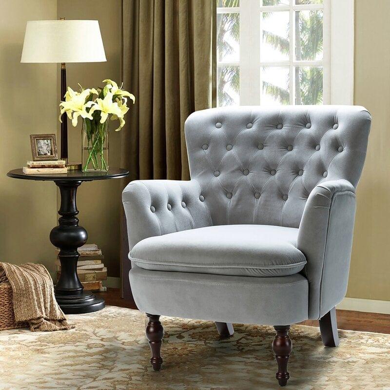 Artyfer Wide Tufted Velvet Arm chair