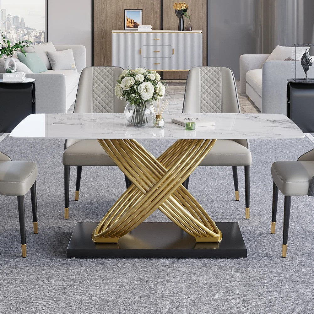 Artyfer Intertwined Elegance Dining Table With Six Chairs