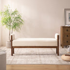 Modern Accent Bouclé Bench Ottoman for Bed Foot