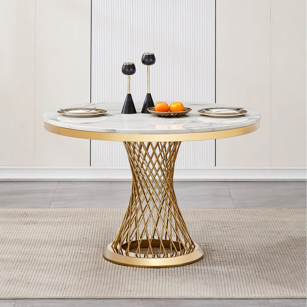 Artyfer Round Marble Dining Table set