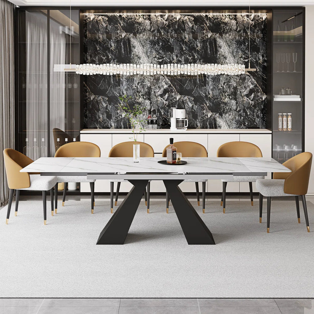 Artyfer Extendable Dining Table Set With Rectangular Sintered Stone Top