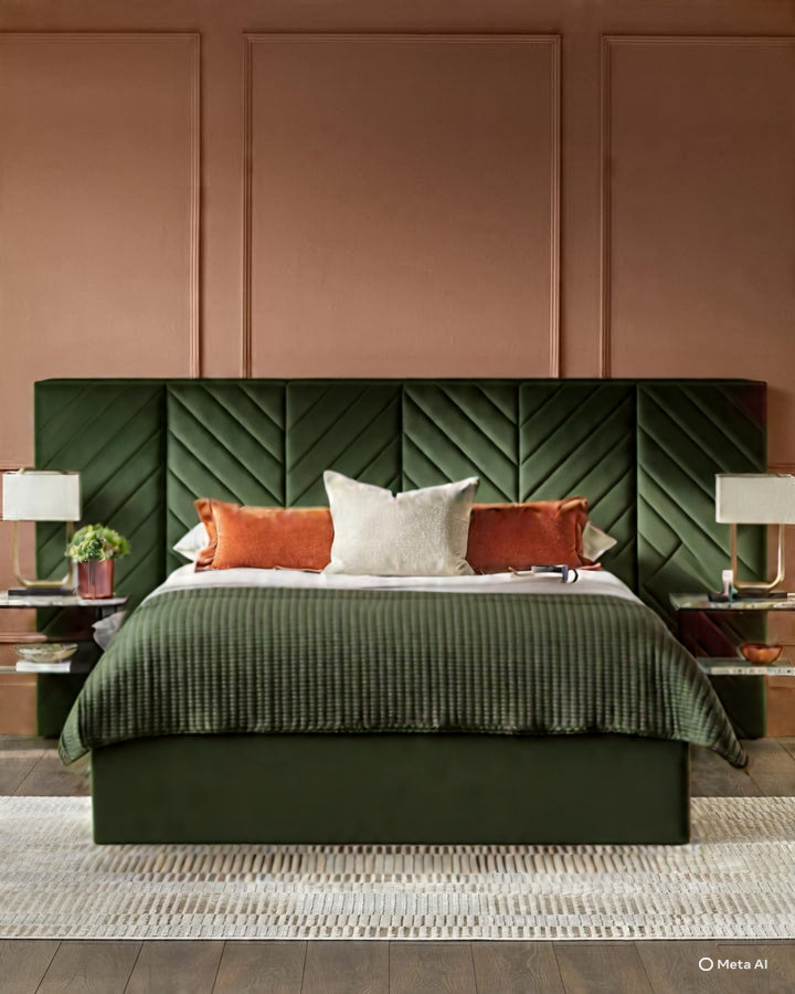 Artyfer Luxe Champagne Velvet King Size Ottoman Storage Bed