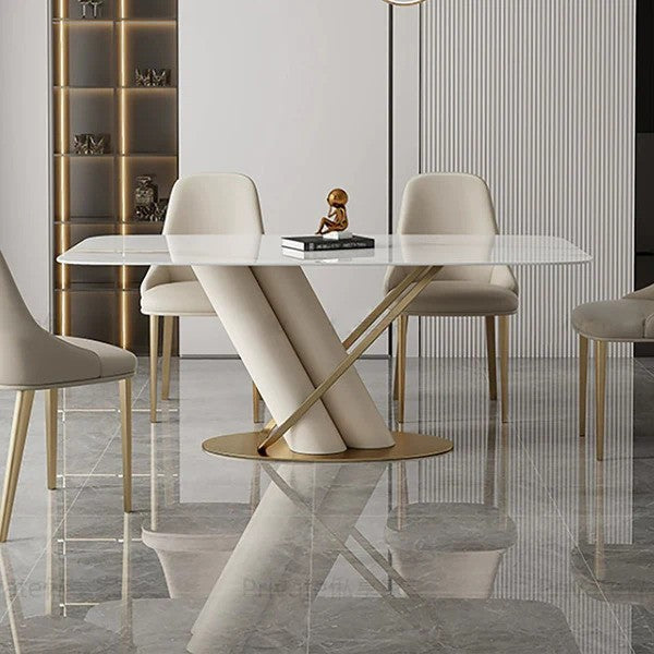 The Modernist Metal Dining Table With chairs