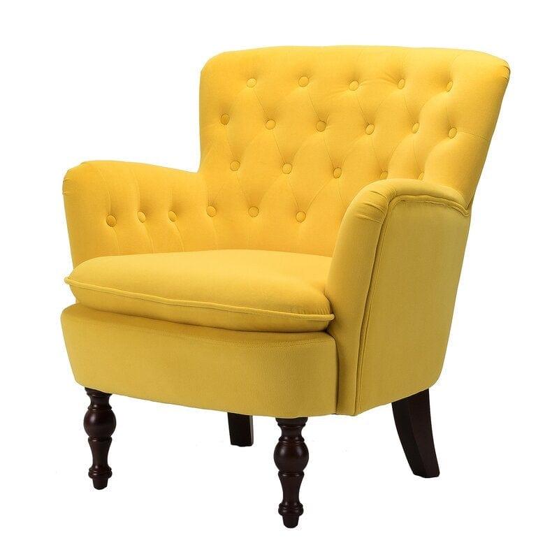 Artyfer Wide Tufted Velvet Arm chair