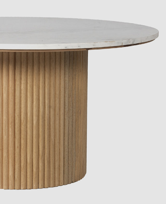 Mango Wood Marble Table Top Coffee Table