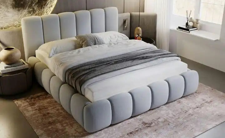 Upholstered bed with storage space Cloud