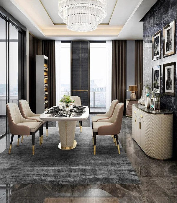 The Paragon dining table with chairs