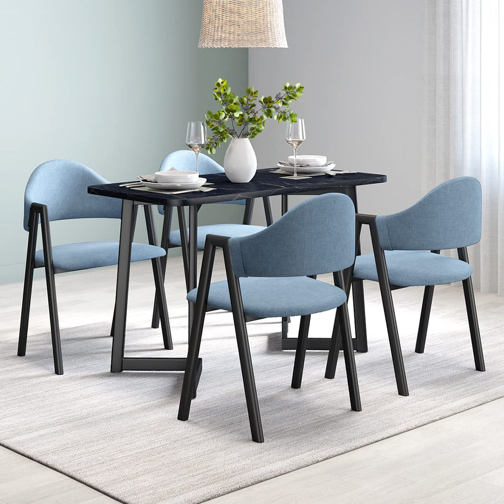 Artyfer Nova Black Metal Dining Table with 4-6 Chairs