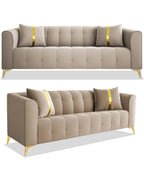 Artyfer 5 Seater Sofa Set 3+1+1 Washable Velvet Fabric