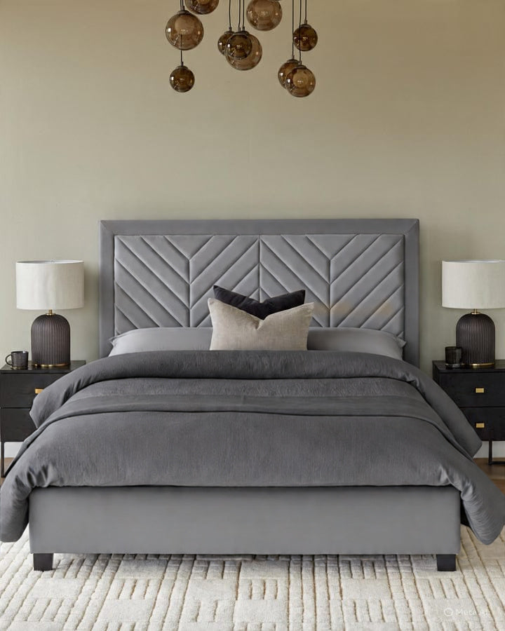 Artyfer Champagne Velvet Super King Size Ottoman Storage Bed