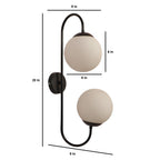 Black And White Iron 2 Wall Lights
