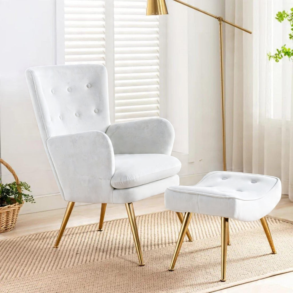 Artyfer wilbar accent chair with ottoman