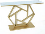 Contemporary Iron Console with Stylish Geometric Form