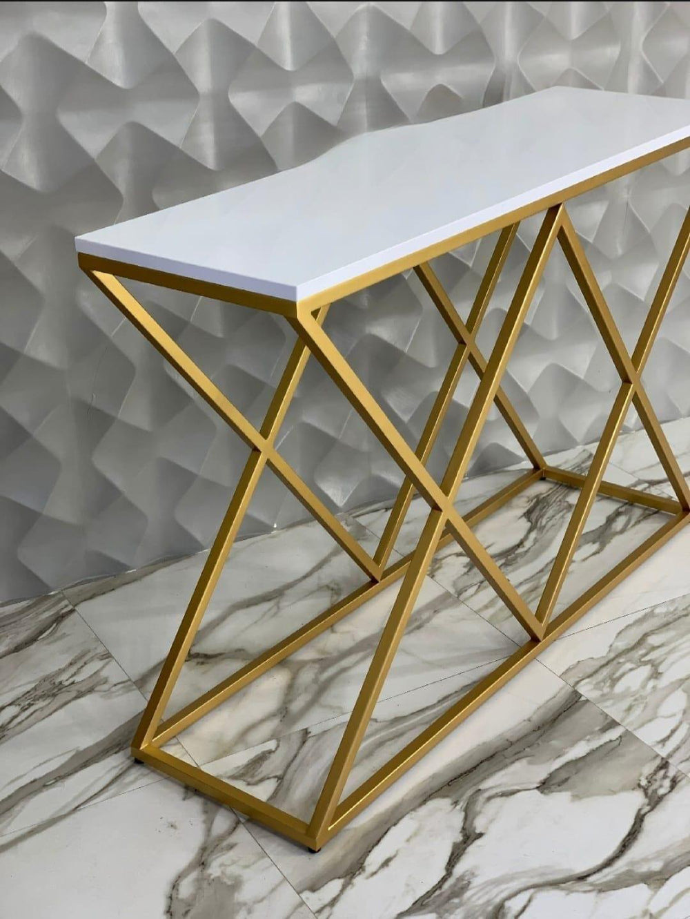 Delaila Cross Console Table