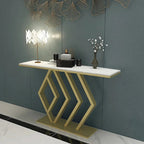 Modern Iron Console Table with Artful Symmetry