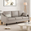 Artyfer Faux Leather Sofa with Curved Arms