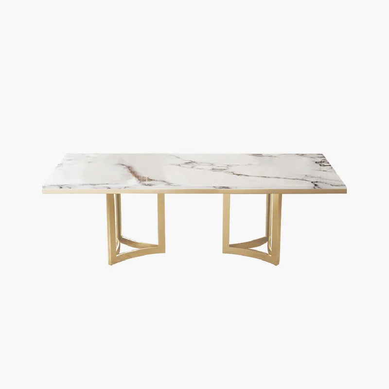 Amalgam Metal Marble Dining Table chairs