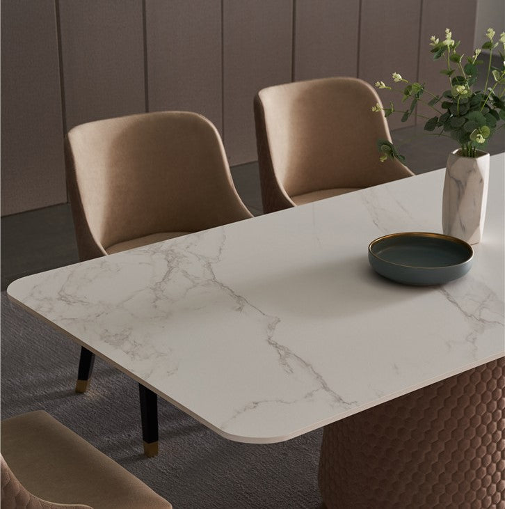 The Plush Metal Dining Table With Chairs
