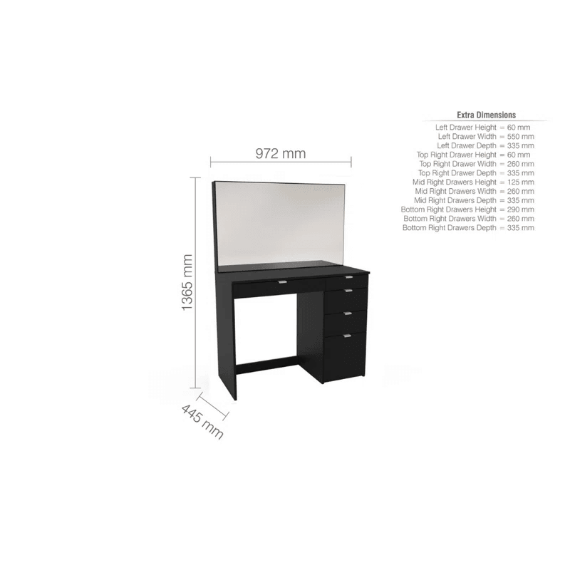 Maximilian Dressing Table with Mirror