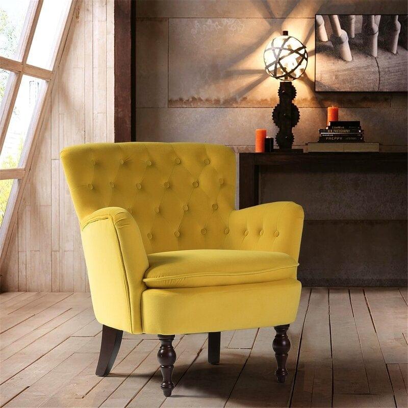 Artyfer Wide Tufted Velvet Arm chair
