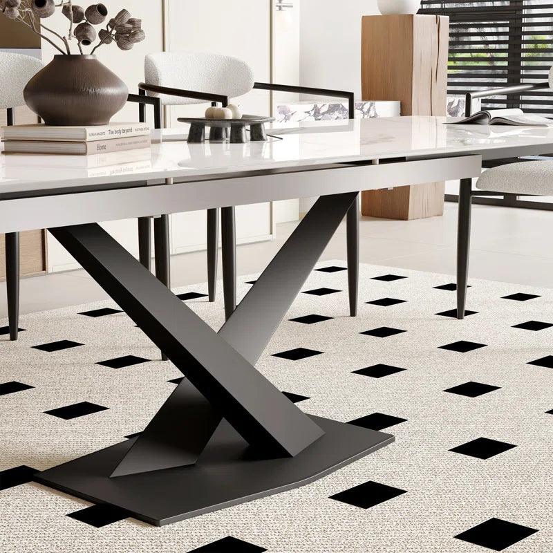 Artyfer Extendable Sintered Stone Dining Table with 8 Chairs