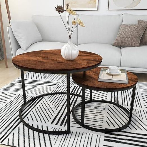 Round Nesting Coffee Table Modern