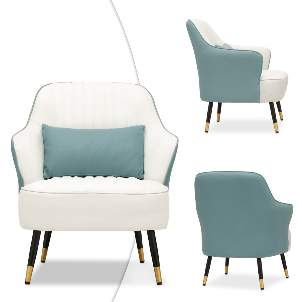 Artyfer Modern Mid Back Accent Chair with Pillow