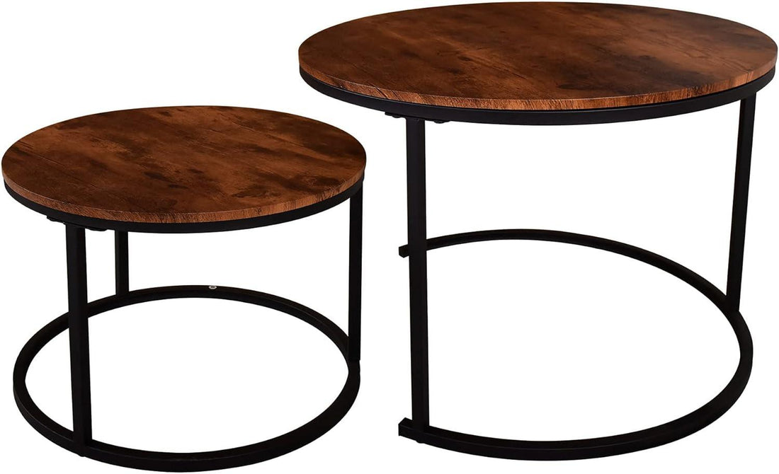 Round Nesting Coffee Table Modern