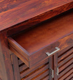 Stigen Sheesham Wood Shoe Cabinet In Honey Oak Finish