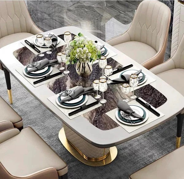 The Paragon dining table with chairs