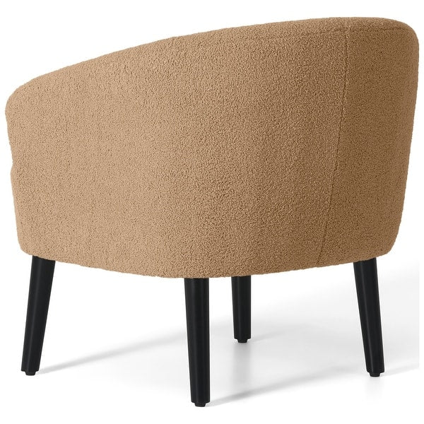 Artyfer Upholstered Faux Shearling Barrel Chair - (Set of 2)