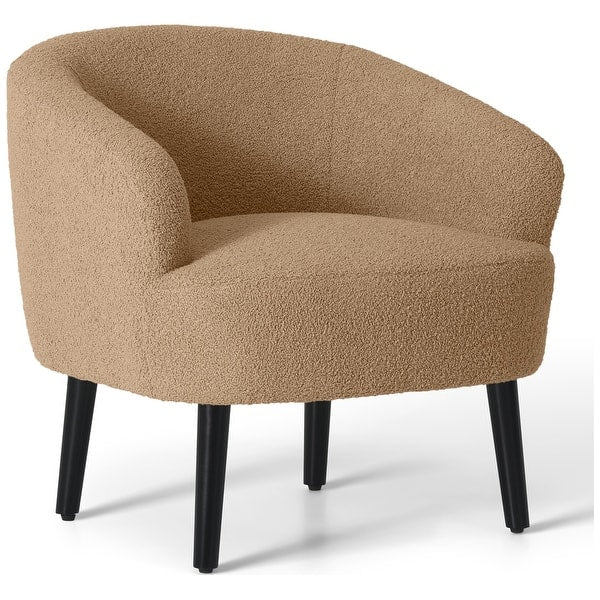 Artyfer Upholstered Faux Shearling Barrel Chair - (Set of 2)