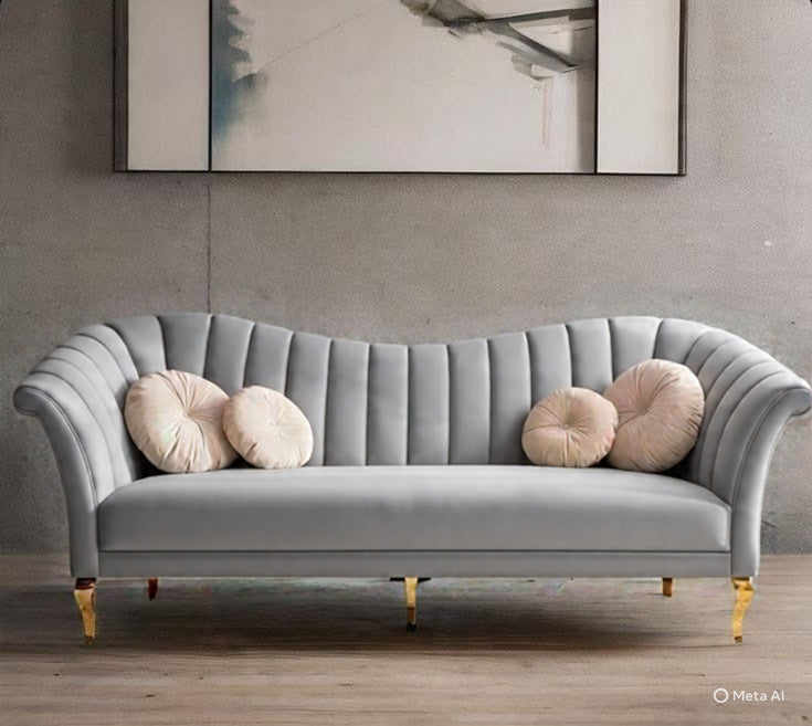 Artyfer Living room sofa in beige velvet